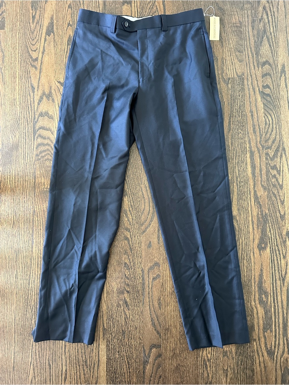 NWT Lauren Ralph Lauren Navy Wool Cashmere Dress Pants 33x32